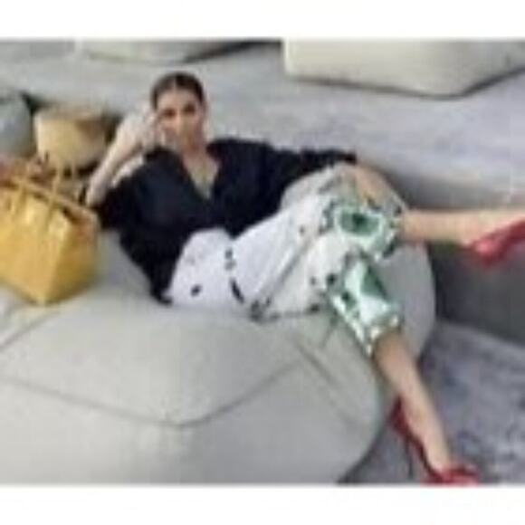 Zara Pants Womens High Rise X-Small Embroidered White Green Linen Blend - Picture 3 of 13